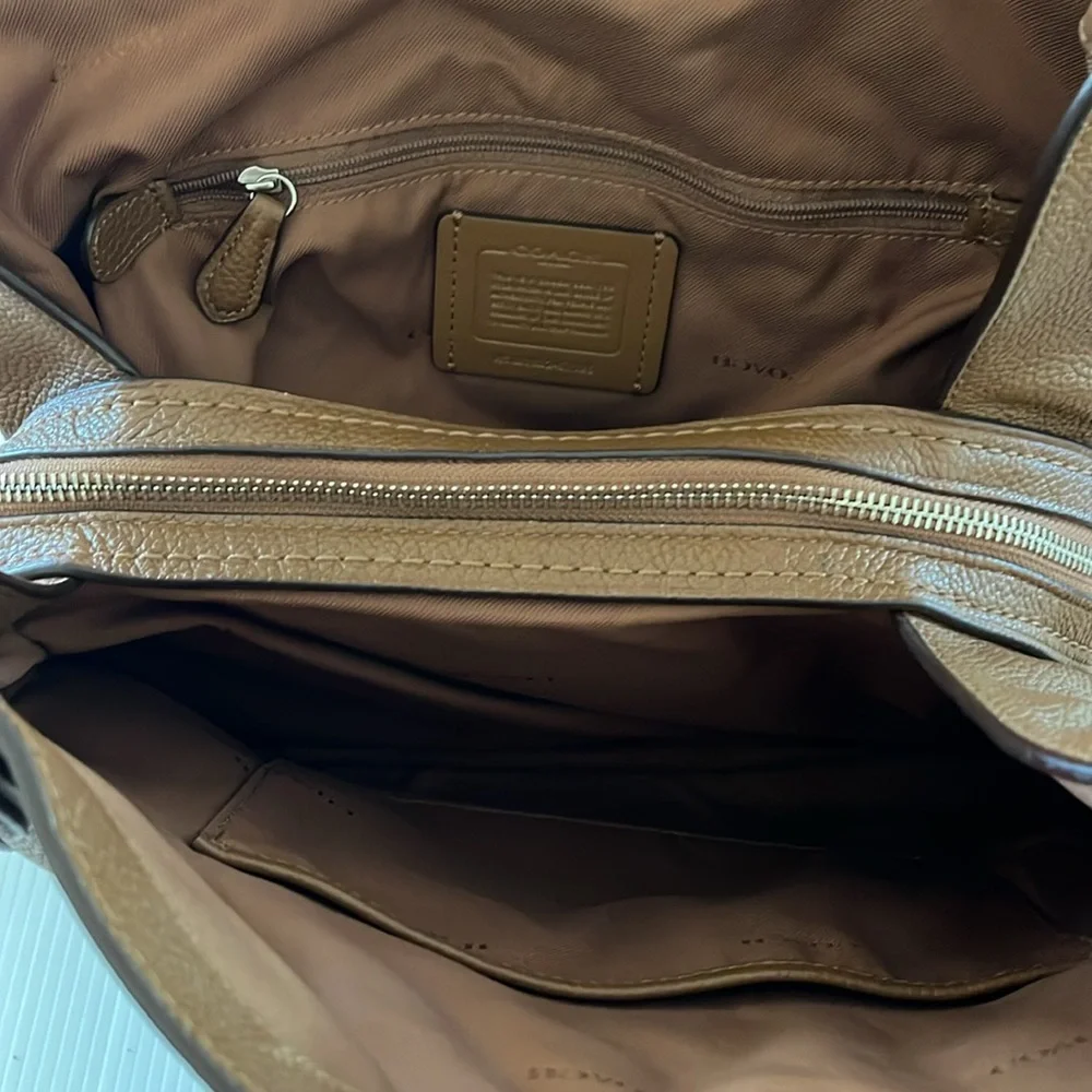 Classic Coach Edie 31 Saddle Tan Leather Double Handled Shoulder Bag - Picture 7 of 16